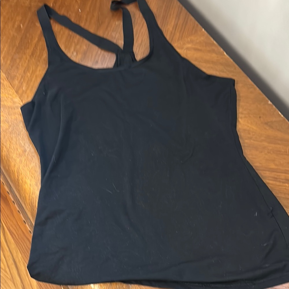 Athleta Blue Asymmetrical Cut Out Tank Top